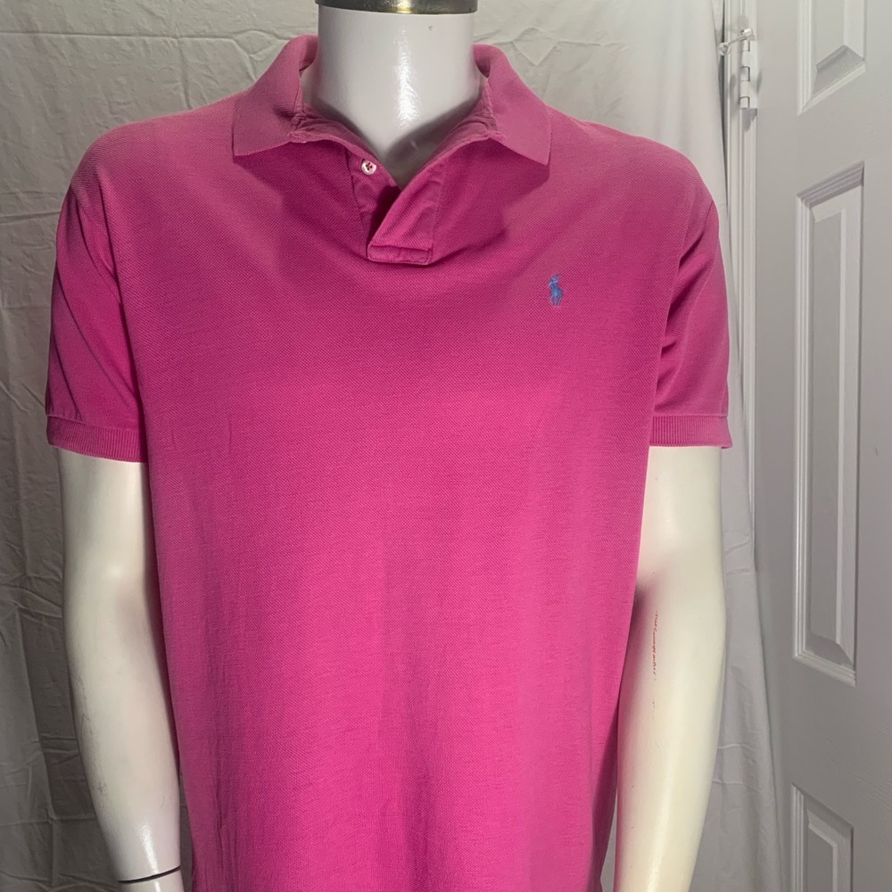 Polo By Ralph LaurenShirt Men's Slim Fit Short Sleeve Fuchsia Color Sz.Large